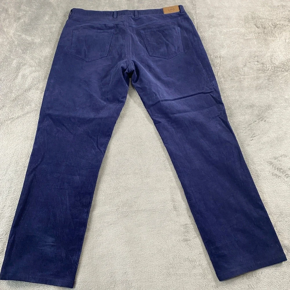 Peter Millar Corduroy Pants Mens 36 Navy Blue Straight Leg 5-Pocket Preppy